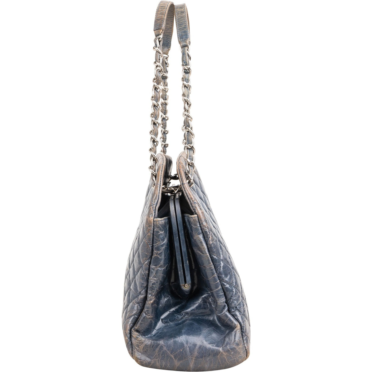 Chanel Quilted Crinkled Lambskin Just Mademoiselle Bowling Shoulder Bag