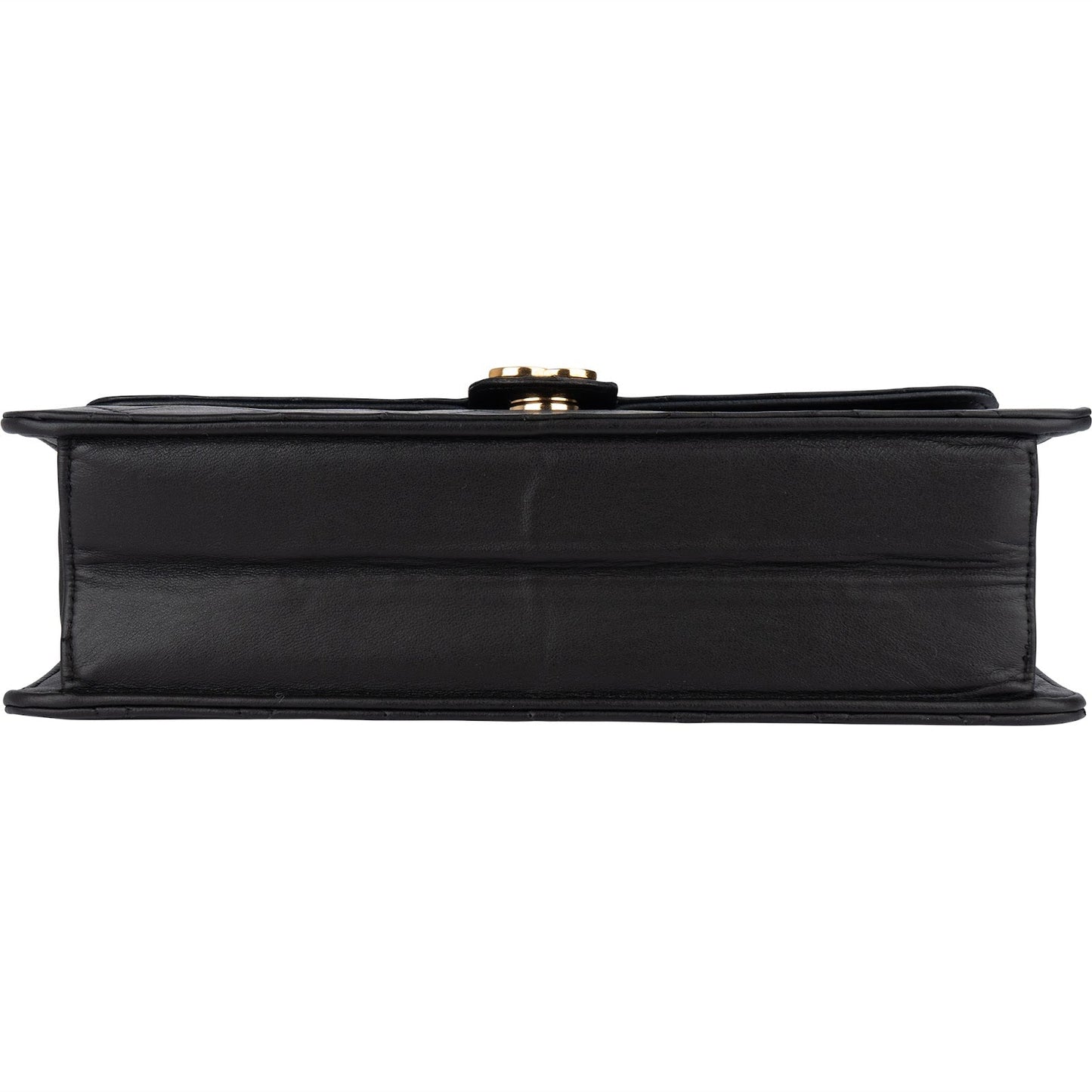Chanel Quilted Lambskin 24K Gold Single Flap Shoulder Bag