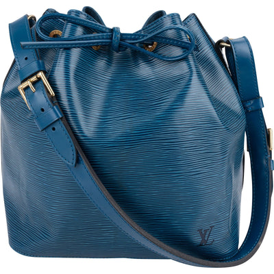 Louis Vuitton Blue Epi Leather Sac Noé Petit Shoulder Bag