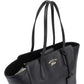 Gucci Black Grained Leather Swing Tote Shopper Shoulder Bag