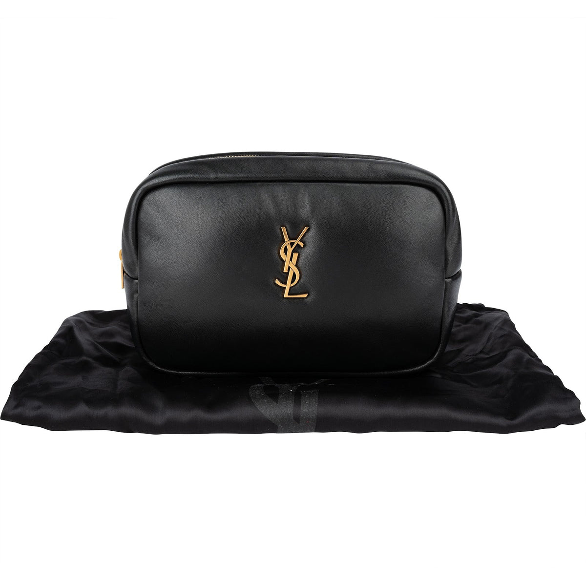 Yves Saint Laurent Soft Calfskin Leather Pouch Bag