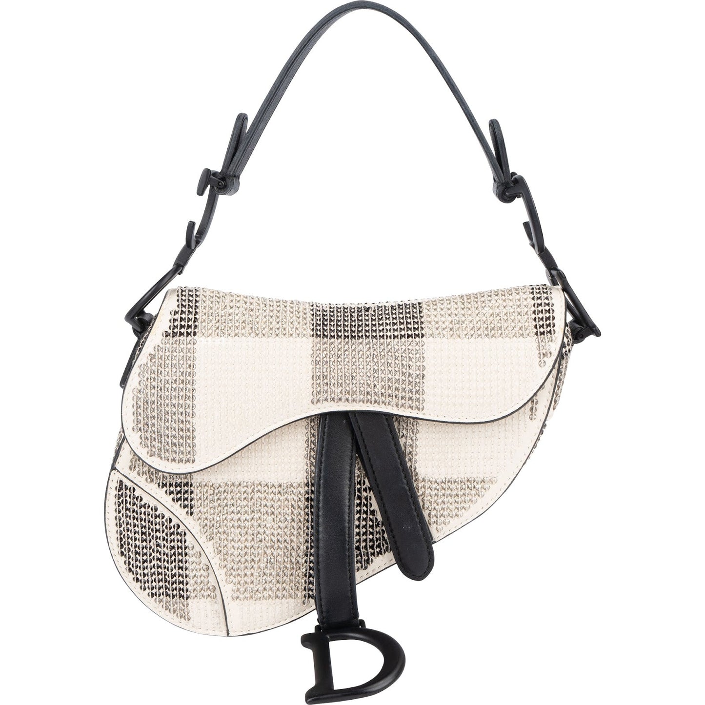 Christian Dior Studded Sequins & Rhinstones Mini Saddle Bag Handbag