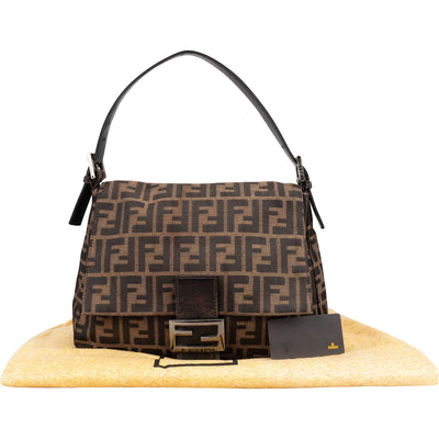 Fendi Monogram FF Mamma Baguette Shoulder Bag