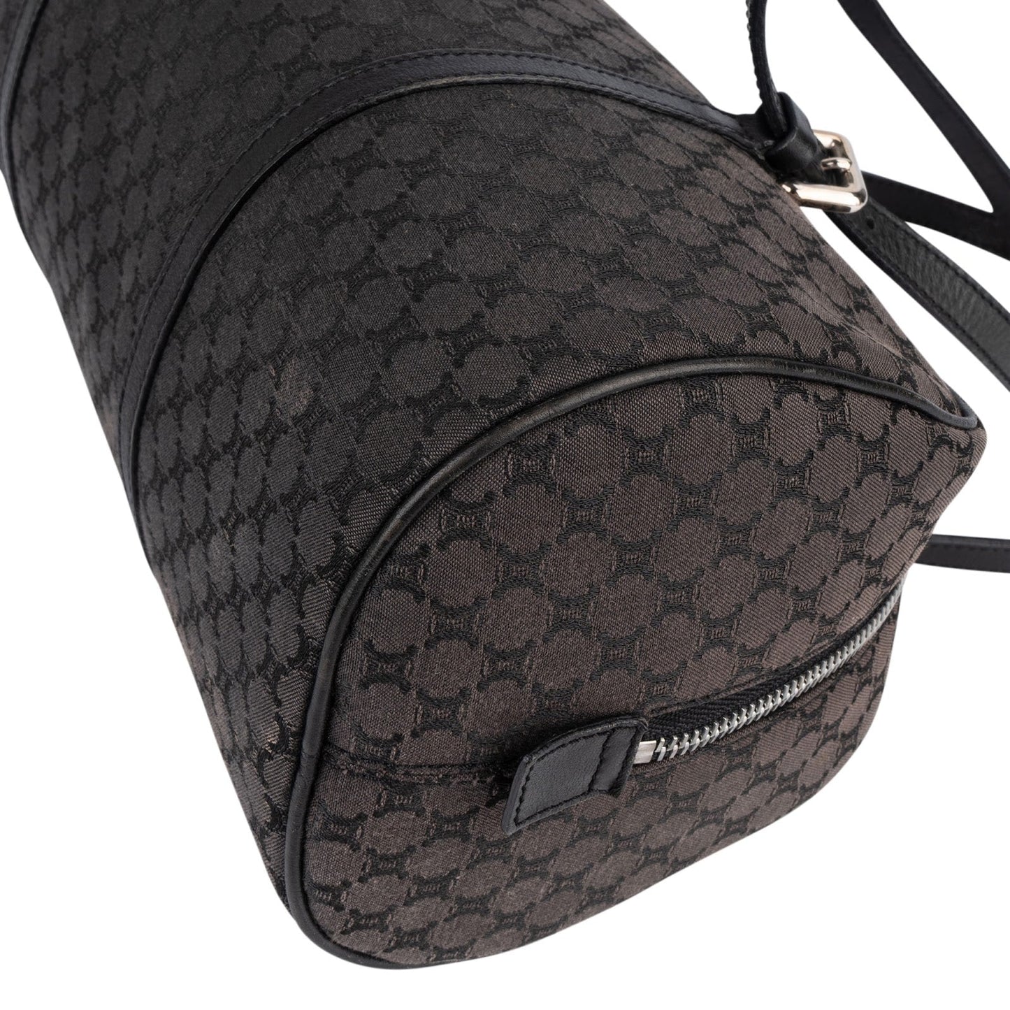Celine Black Macadam Nylon Boston Shoulder Bag
