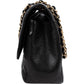 Chanel Caviar Leather Palladium Jumbo Double Flap Crossbody Bag