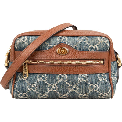 Gucci Monogram GG Denim Ophidia Camera Crossbody Bag