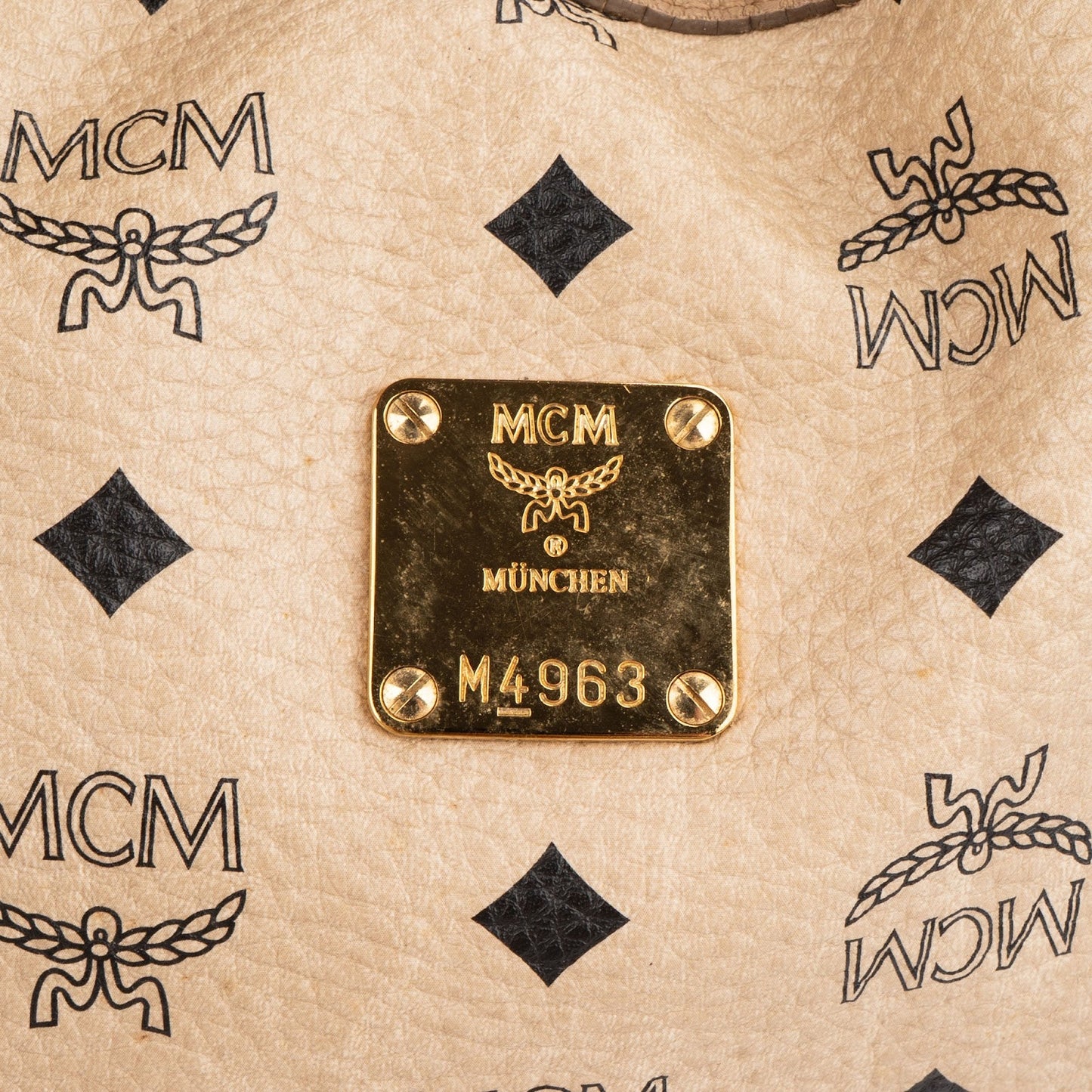 MCM Monogram Visetos Drawstring Bucket Crossbody Bag