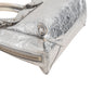 Balenciaga Metallic Crinkled Leather Small City Crossbody Handbag