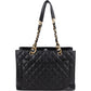 Chanel Quilted Caviar Leather CC Grand Shopping Tote Shoulder Bag