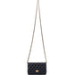 Chanel Quilted Crinkled Navy Lambskin 2.55 Reissue Wallet On Chain Crossbody Bag