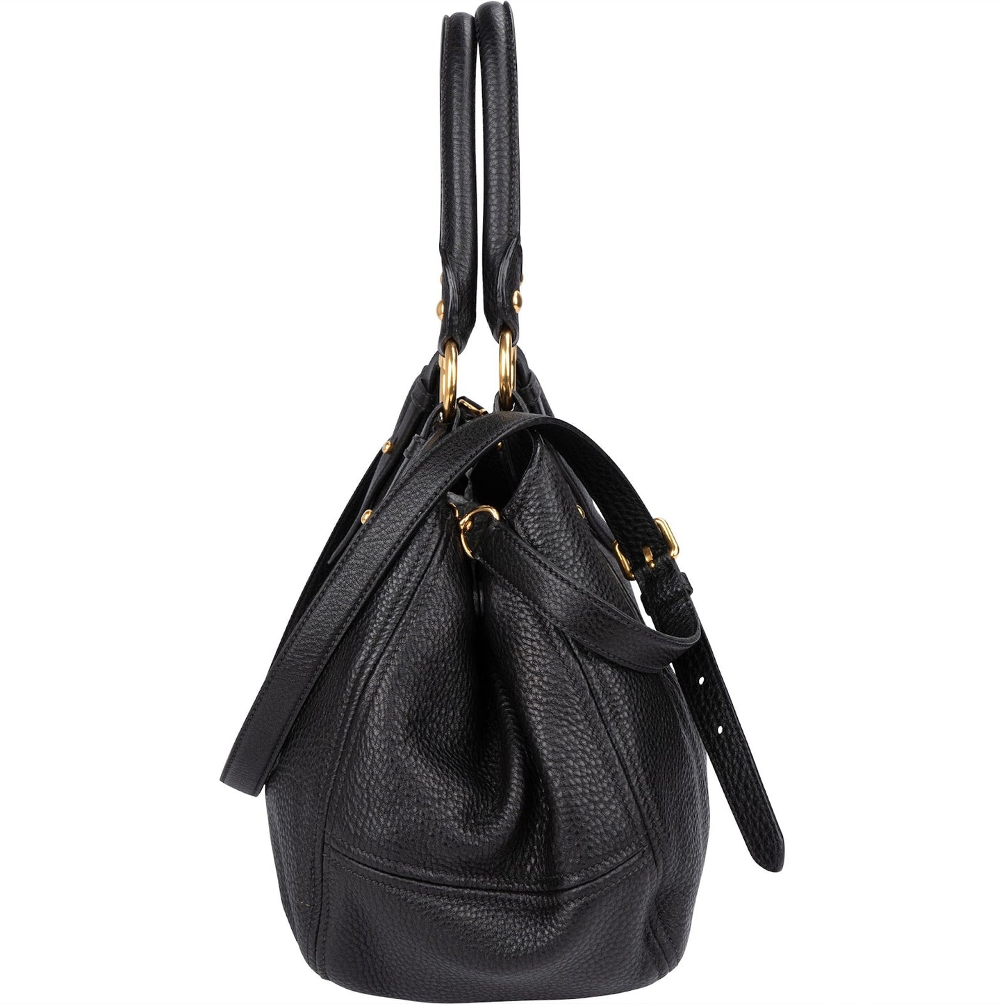 Miu Miu Vitello Daino Leather Hobo Shoulder Bag