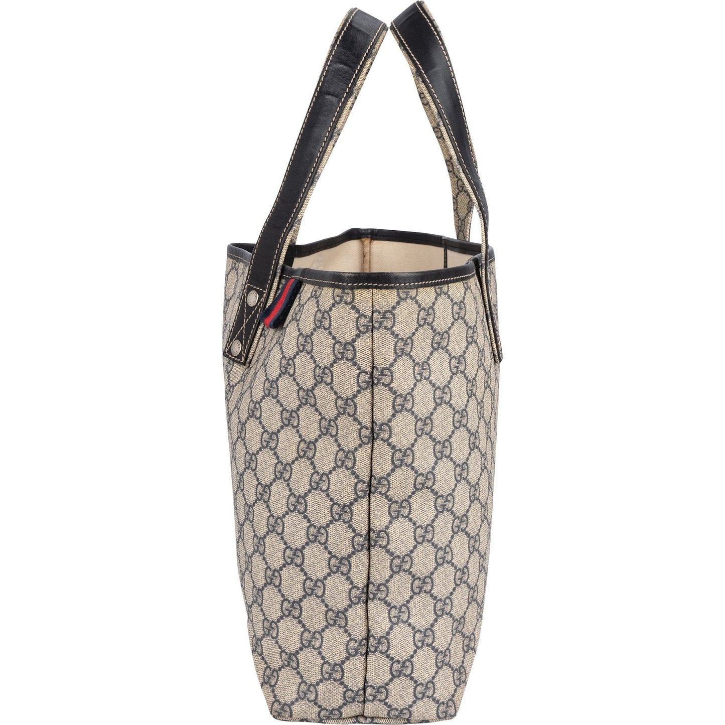Gucci Monogram GG Supreme Canvas Web Tote Handbag