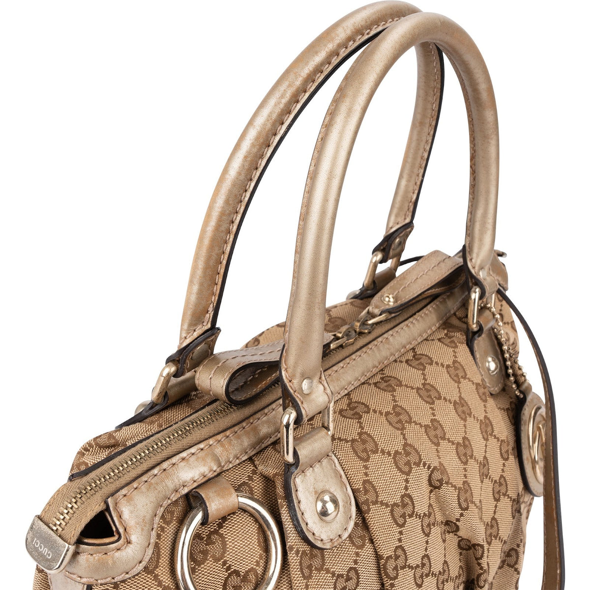 Gucci Monogram GG Canvas Sukey Satchel Handbag