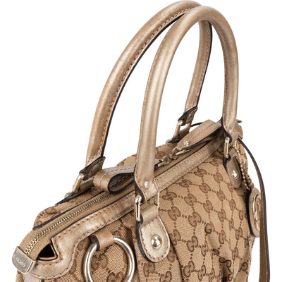 Gucci Monogram GG Canvas Sukey Satchel Handbag