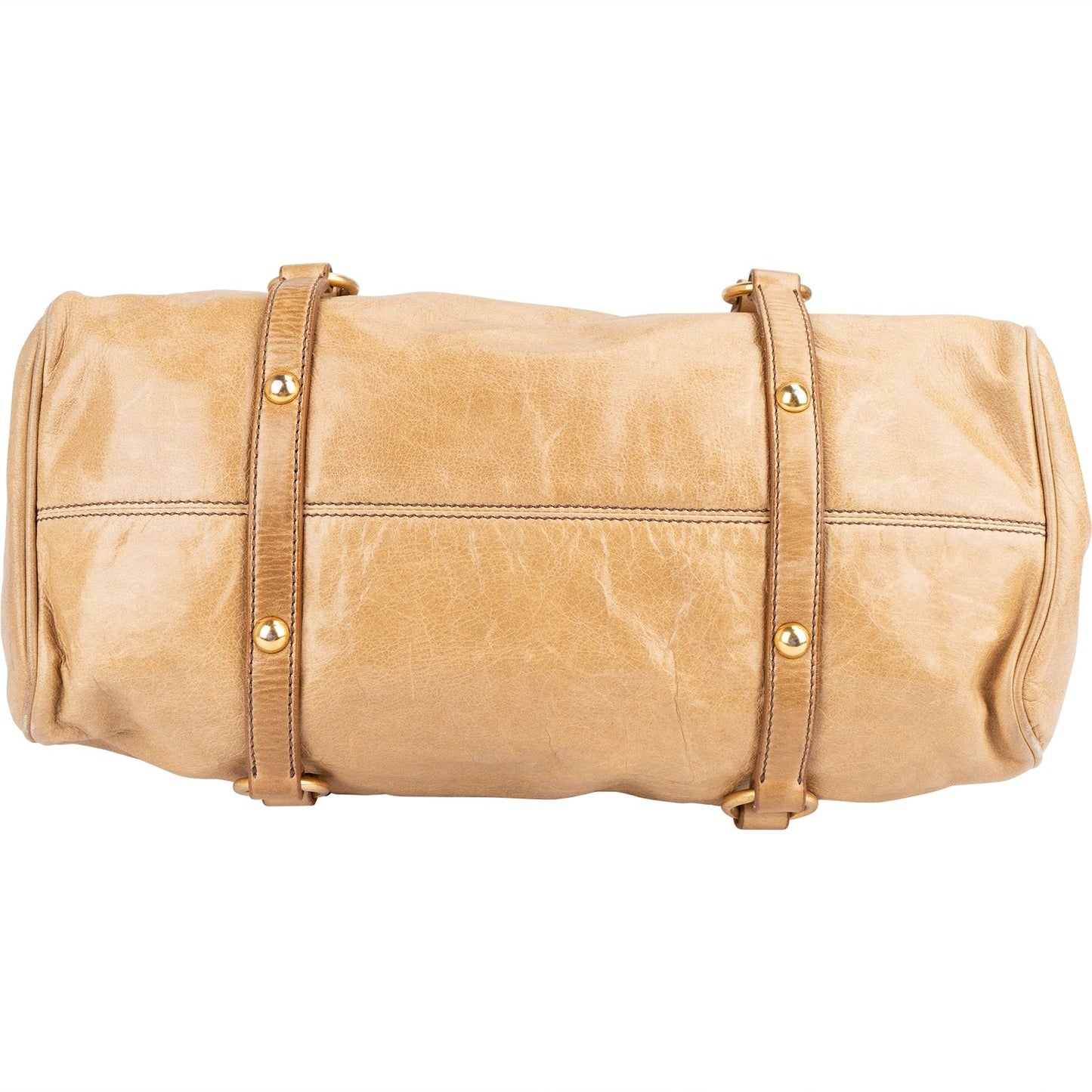 Miu Miu Vitello Lux Bow Satchel Handbag