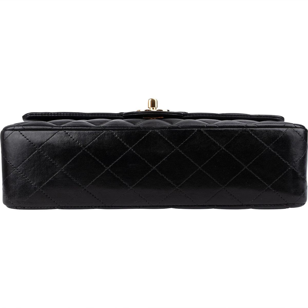 Chanel Quilted Lambskin CC Medium Double Flap Shoulder Bag