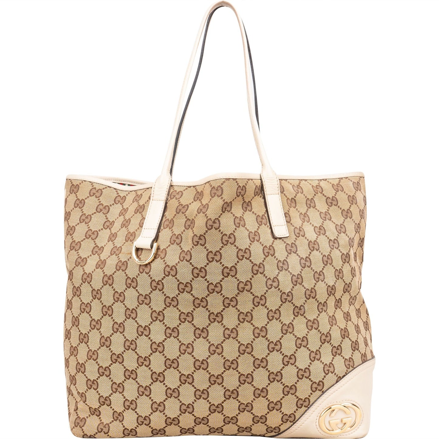 Gucci Monogram GG Canvas New Britt Tote Shoulder Bag