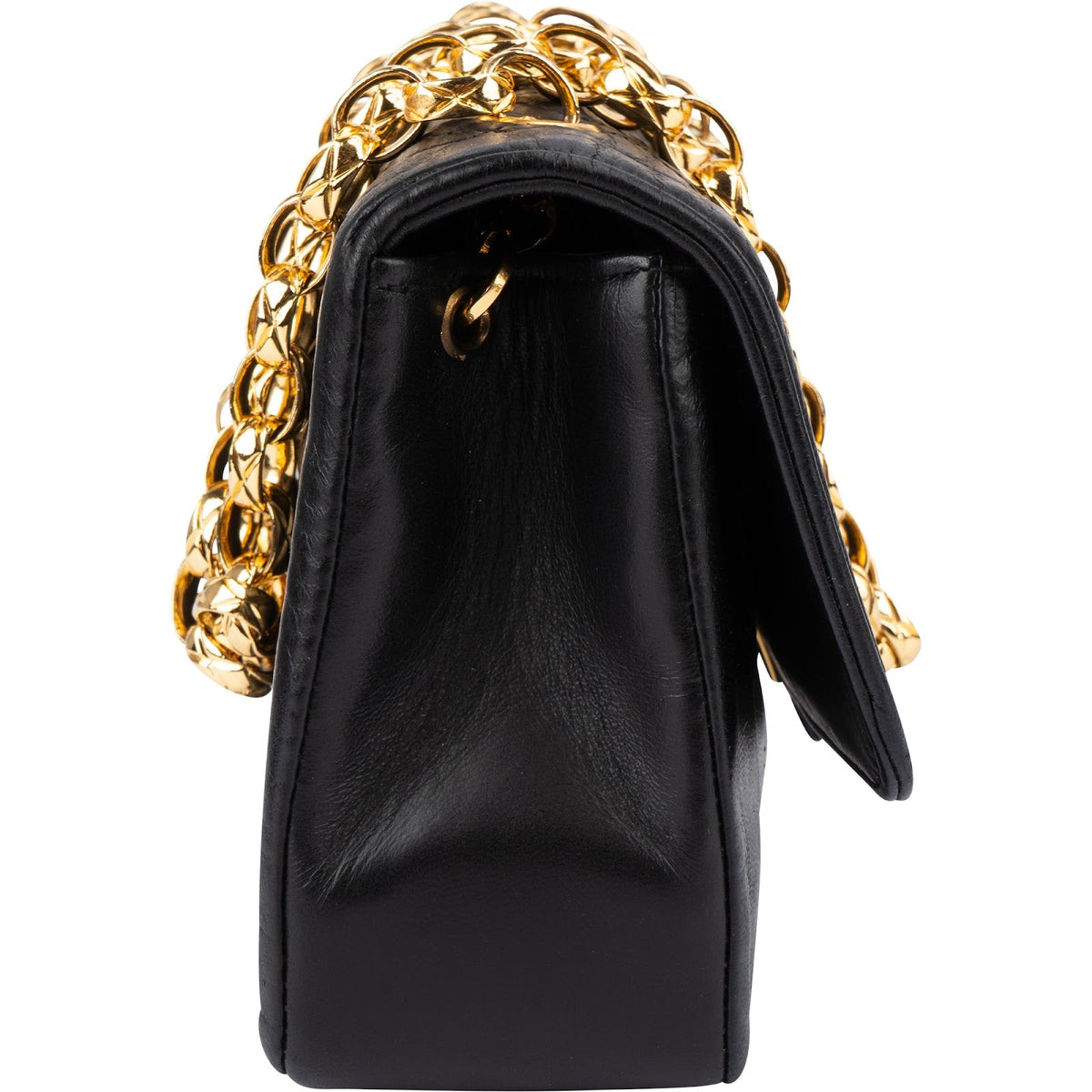 Chanel Quilted Lambskin 24K Gold Small Diana Single Flap Crossbody Bag