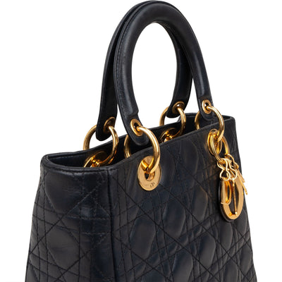 Christian Dior Quilted Leather Lady Dior Handbag