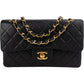 Chanel Quilted Lambskin 24K Gold Small Double Flap Shoulder Bag