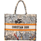 Christian Dior Embroidered Canvas Dioriviera Tropical Book Tote Handbag