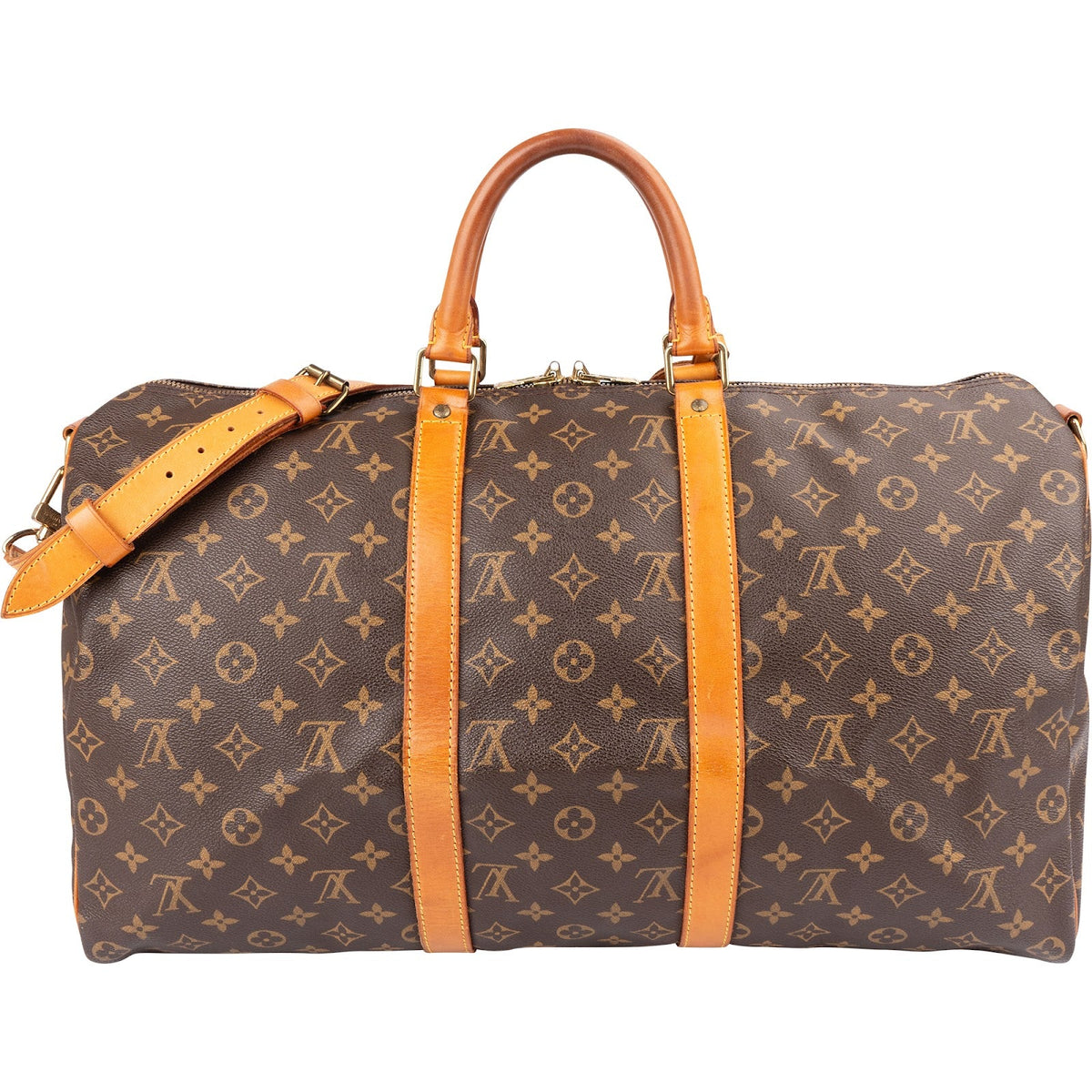Louis Vuitton Monogram Canvas Keepall 50 Bandoulière Travel Bag