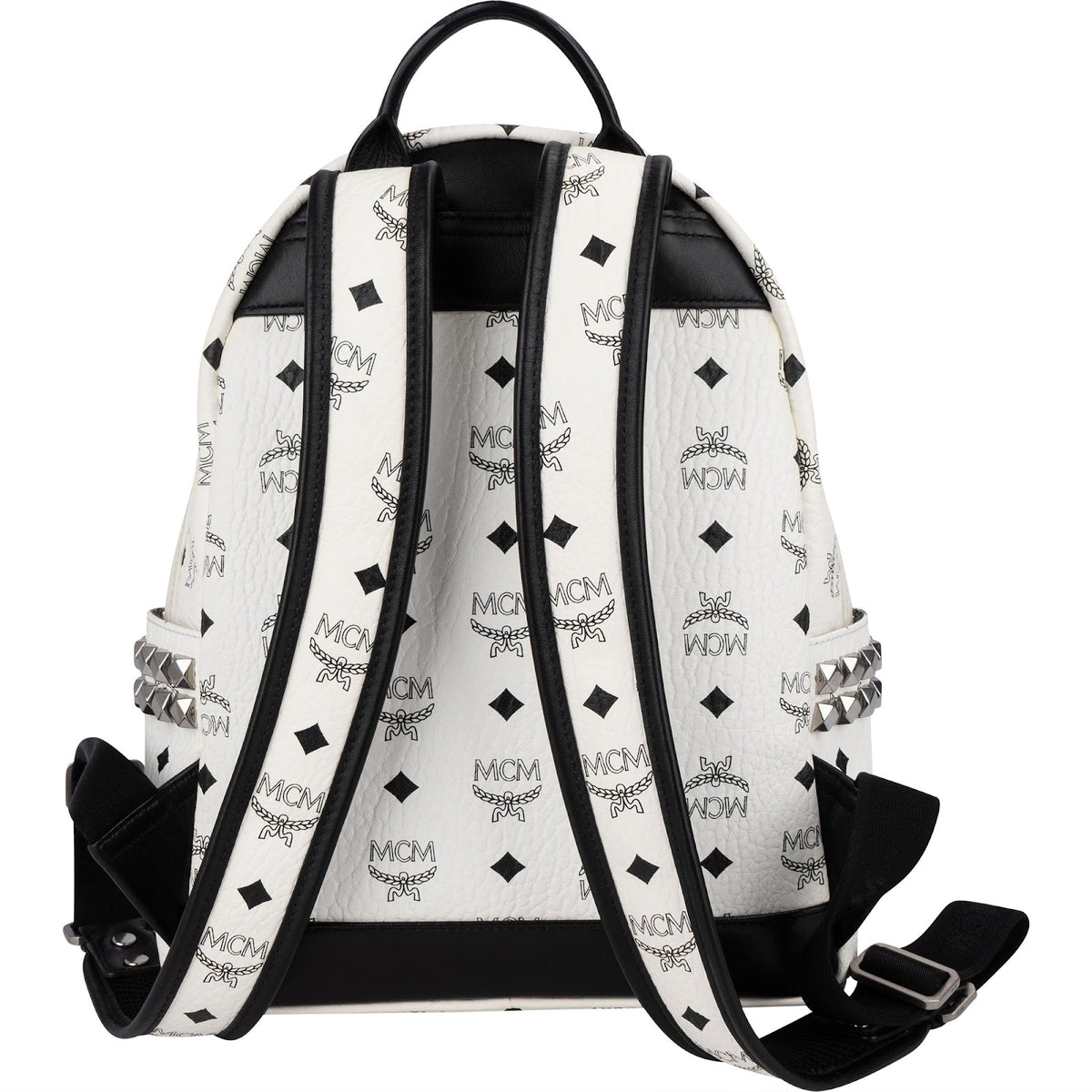 MCM Monogram Visetos Stark Side Studs Mini Backpack