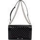 Chanel Quilted Patent Caviar Leather Large Boy Single Flap Crossbody Bag