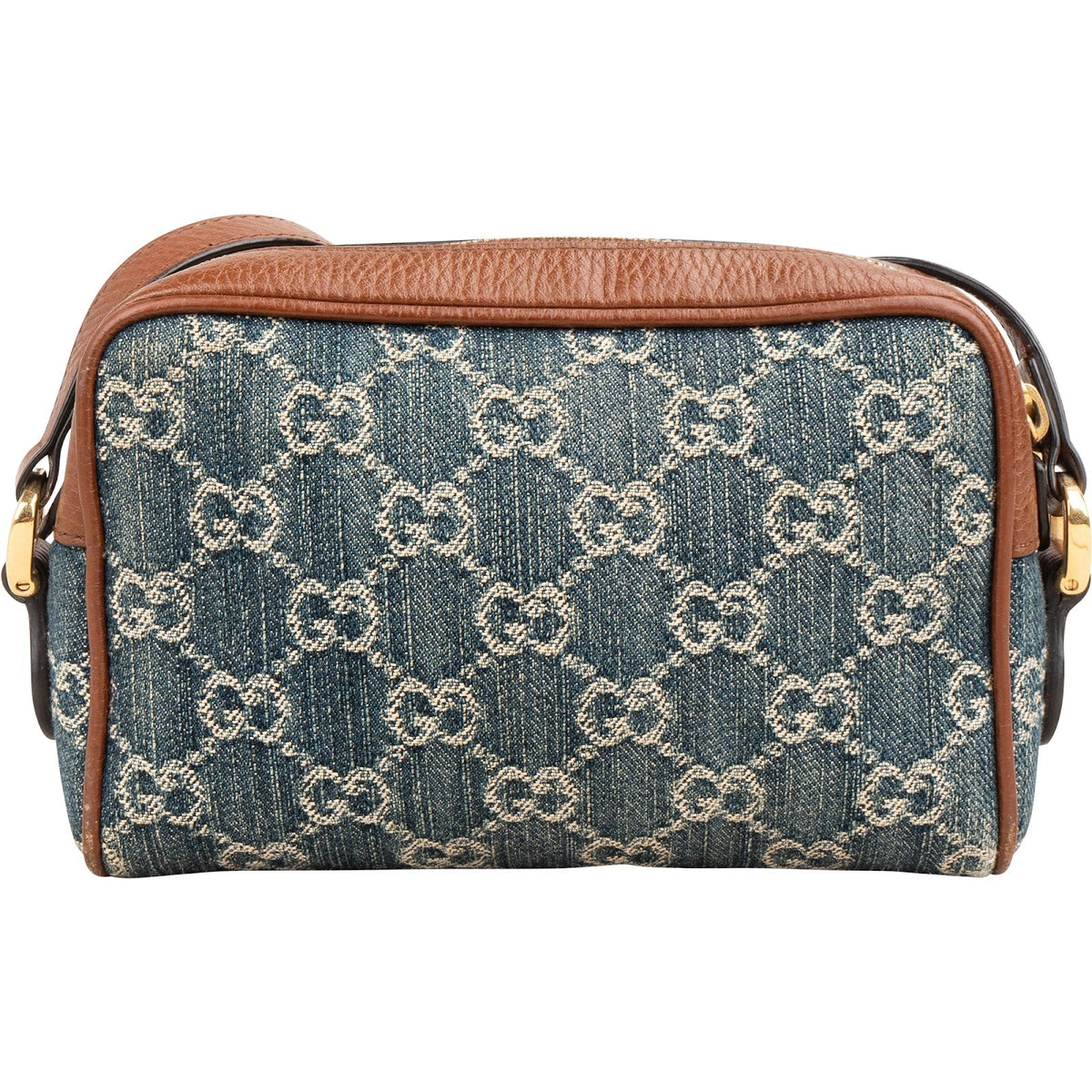 Gucci Monogram GG Denim Ophidia Camera Crossbody Bag