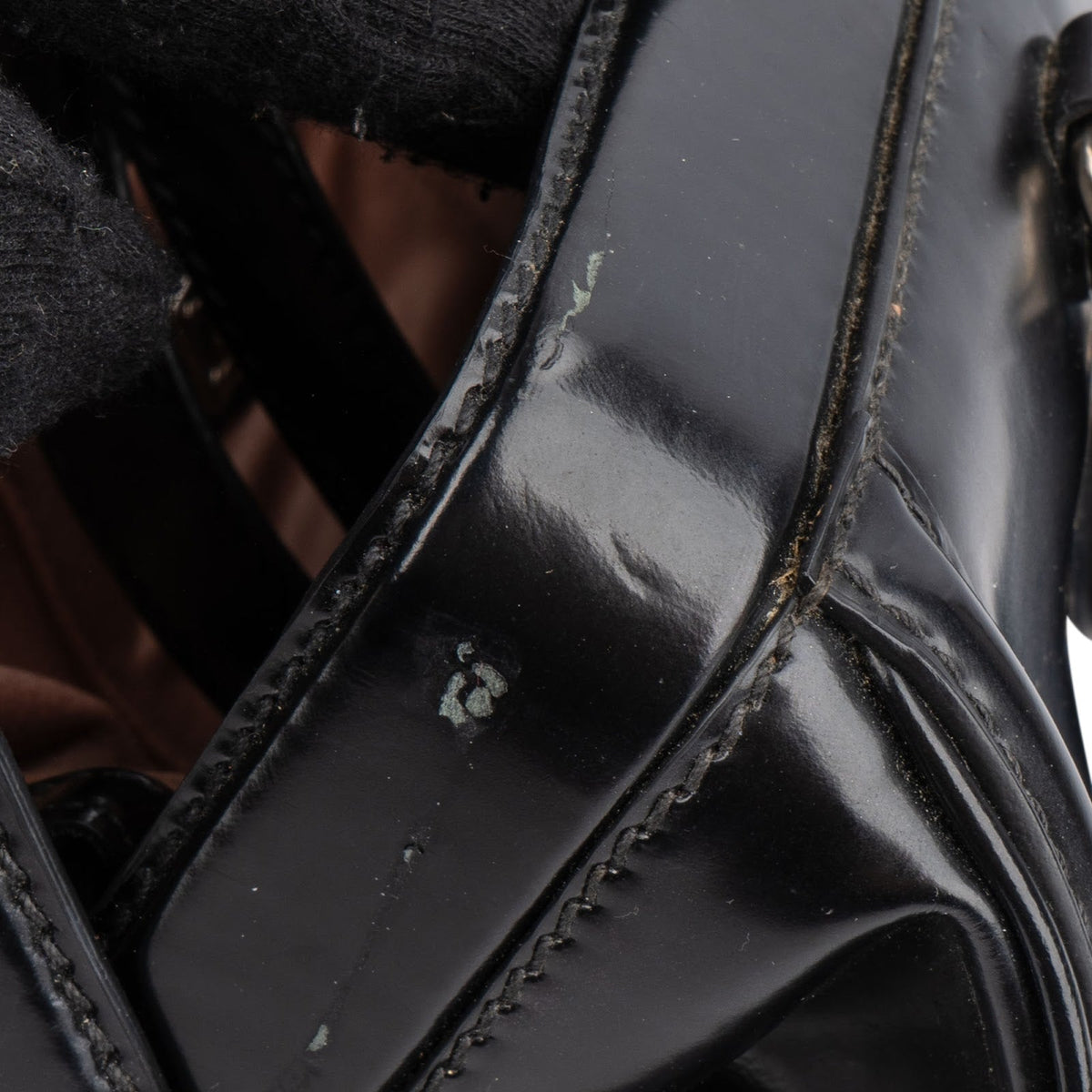 Miu Miu Spazzolato Leather Doctor Style Buckle Handbag