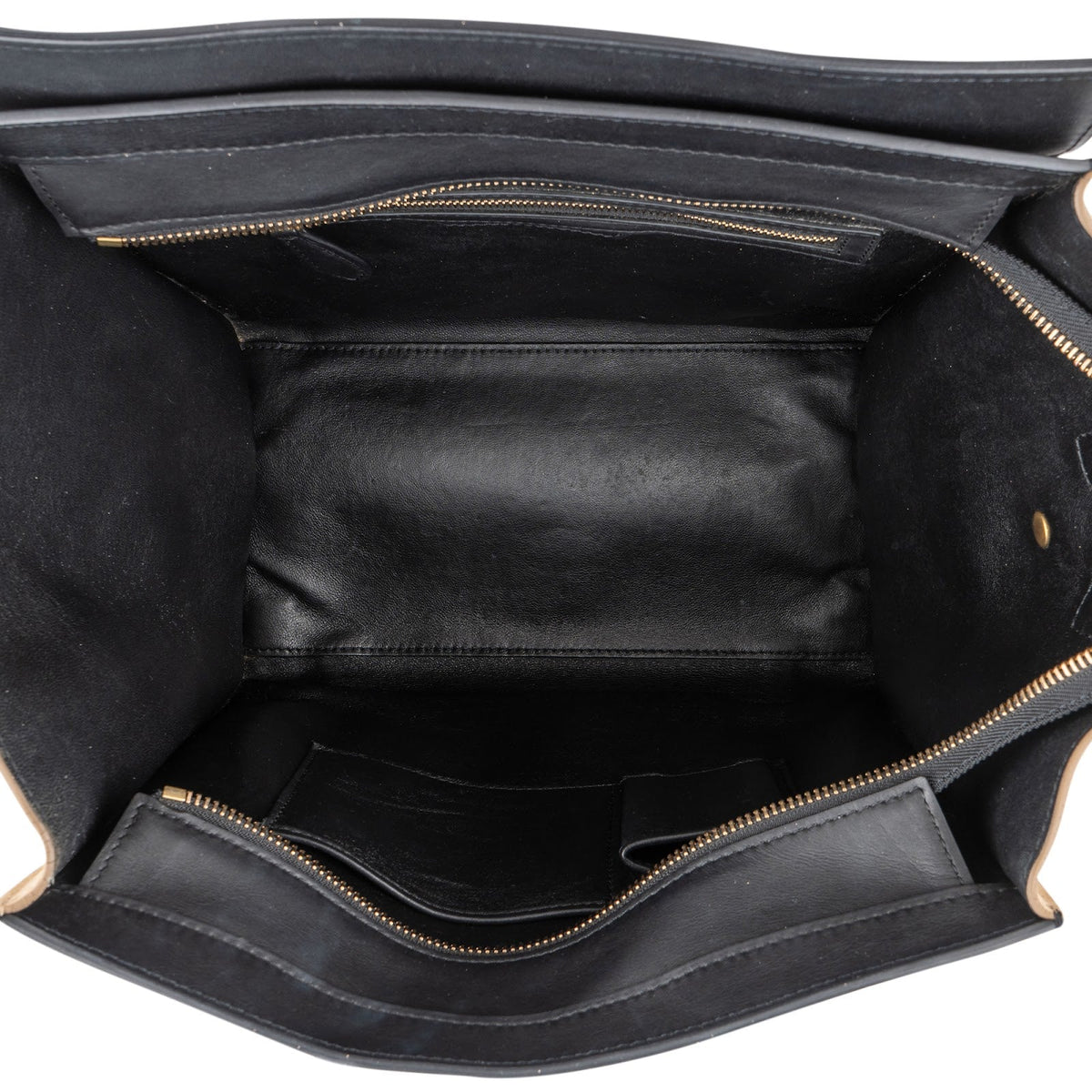 Celine Luggage aus zweifarbigem Wildleder und Leder – Ansicht 9