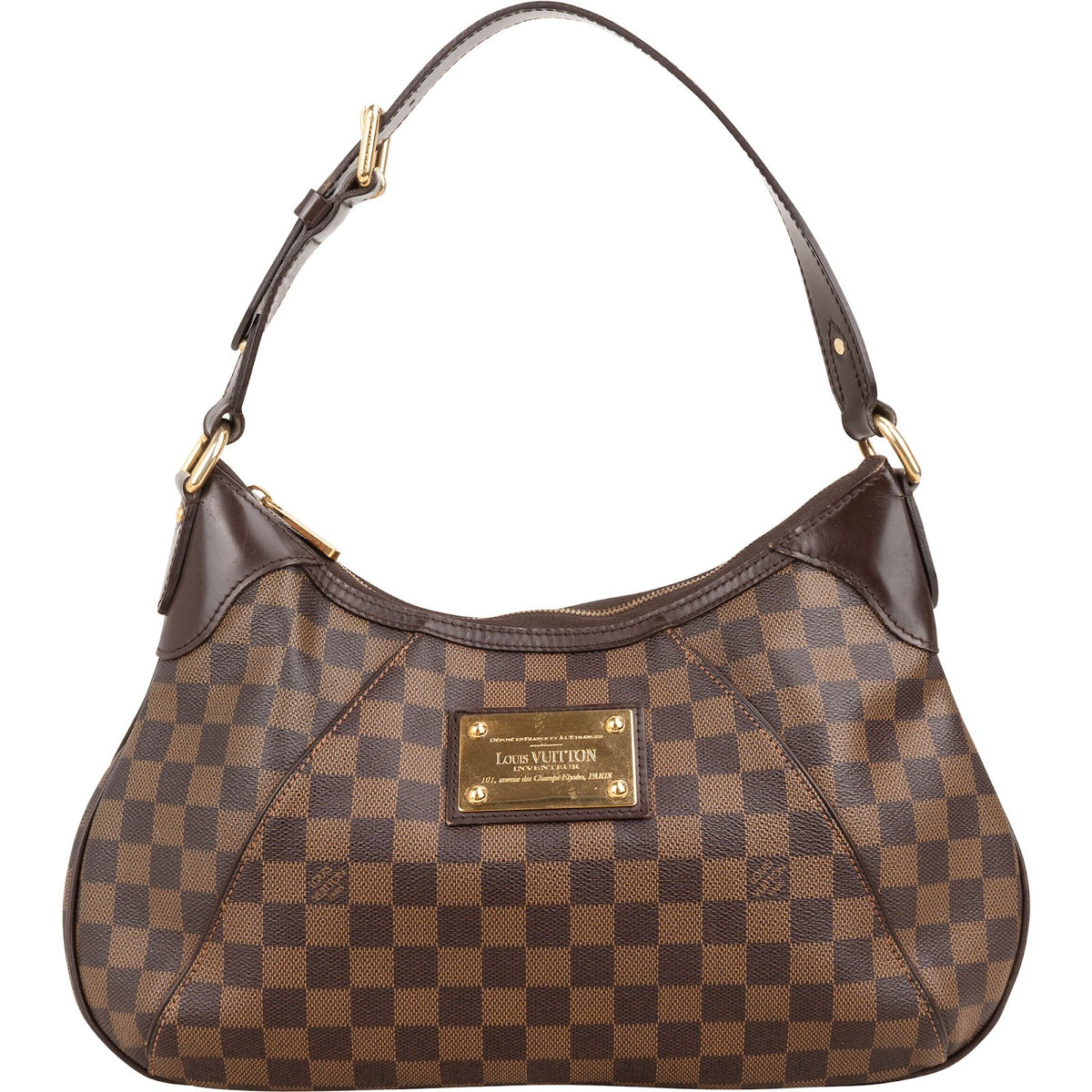 Louis Vuitton Damier Ebene Canvas Thames GM aus Damier Ebene Canvas und Leder – Vorderansicht