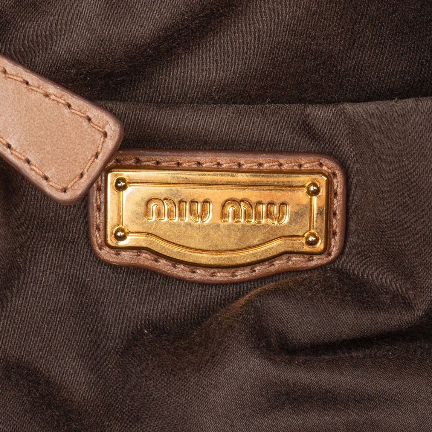 Miu Miu Vitello Lux Leather Bow Bag Handbag