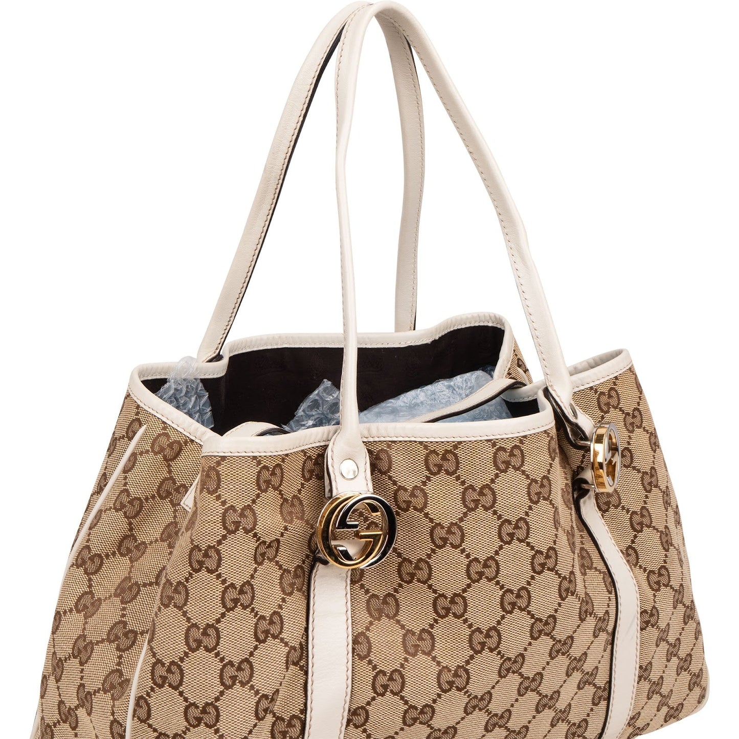 Gucci Monogram GG Twin Interlocking G  Shoulder Bag