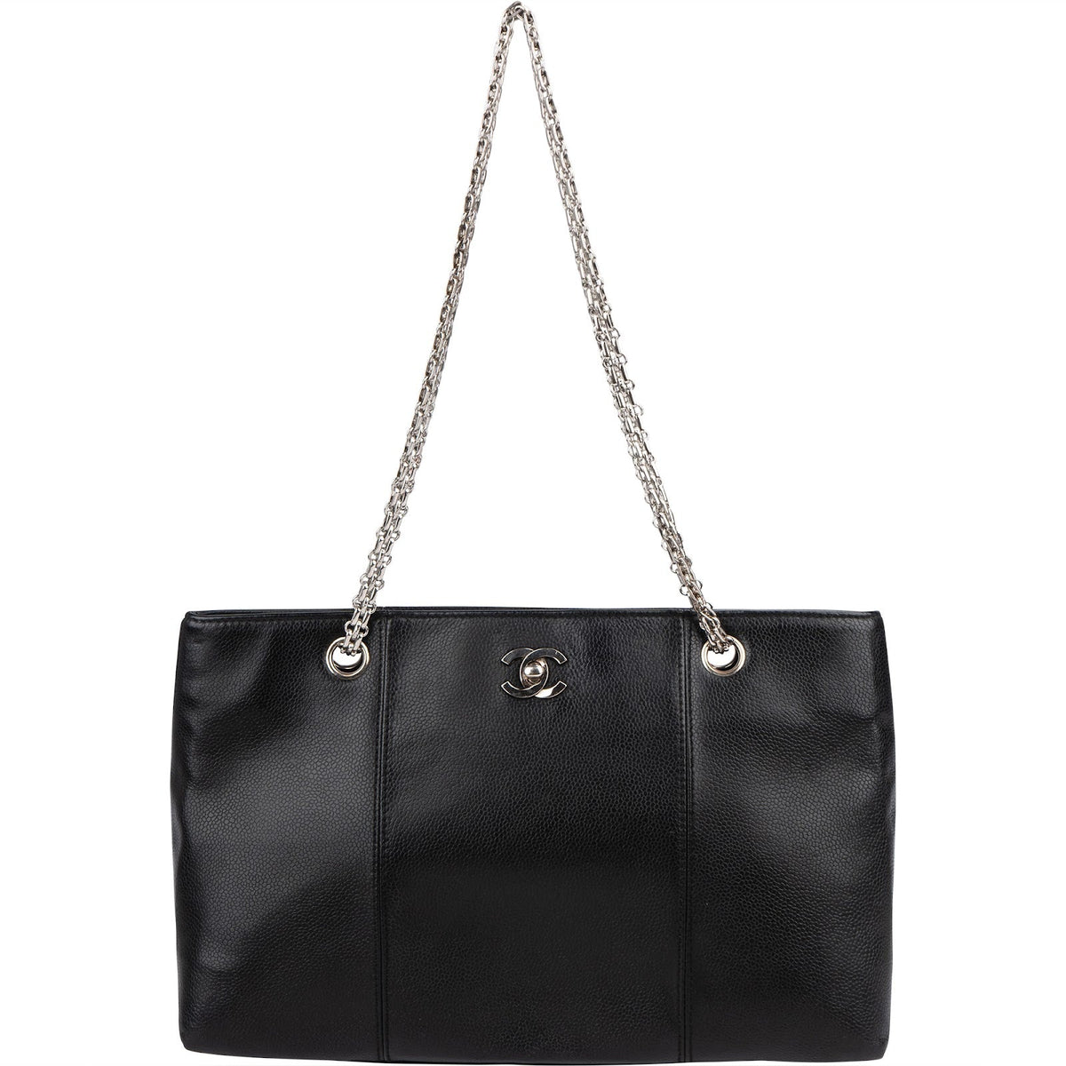 Chanel Caviar Leather Bijoux Chain Tote Shoulder Crossbody Bag