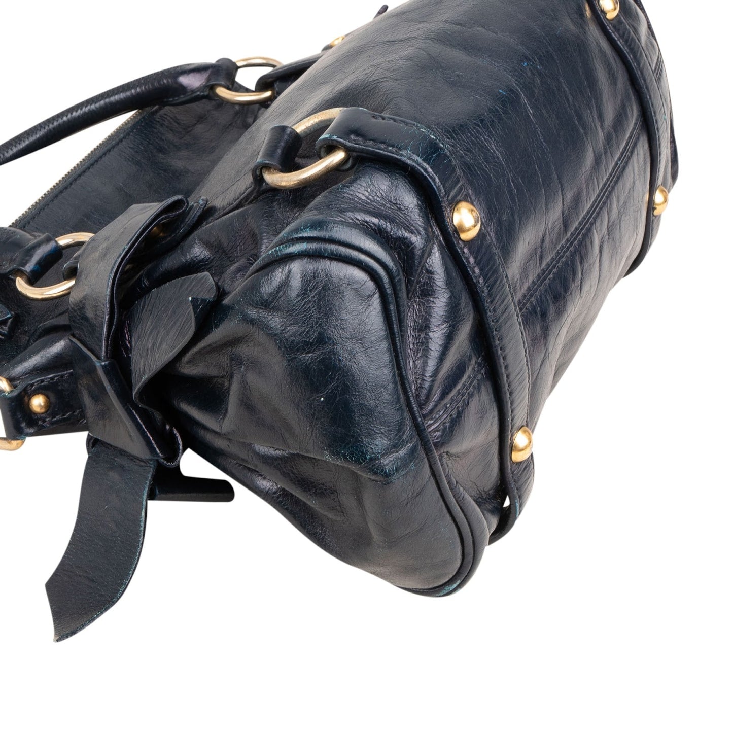 Miu Miu Vitello Lux Bow Handbag