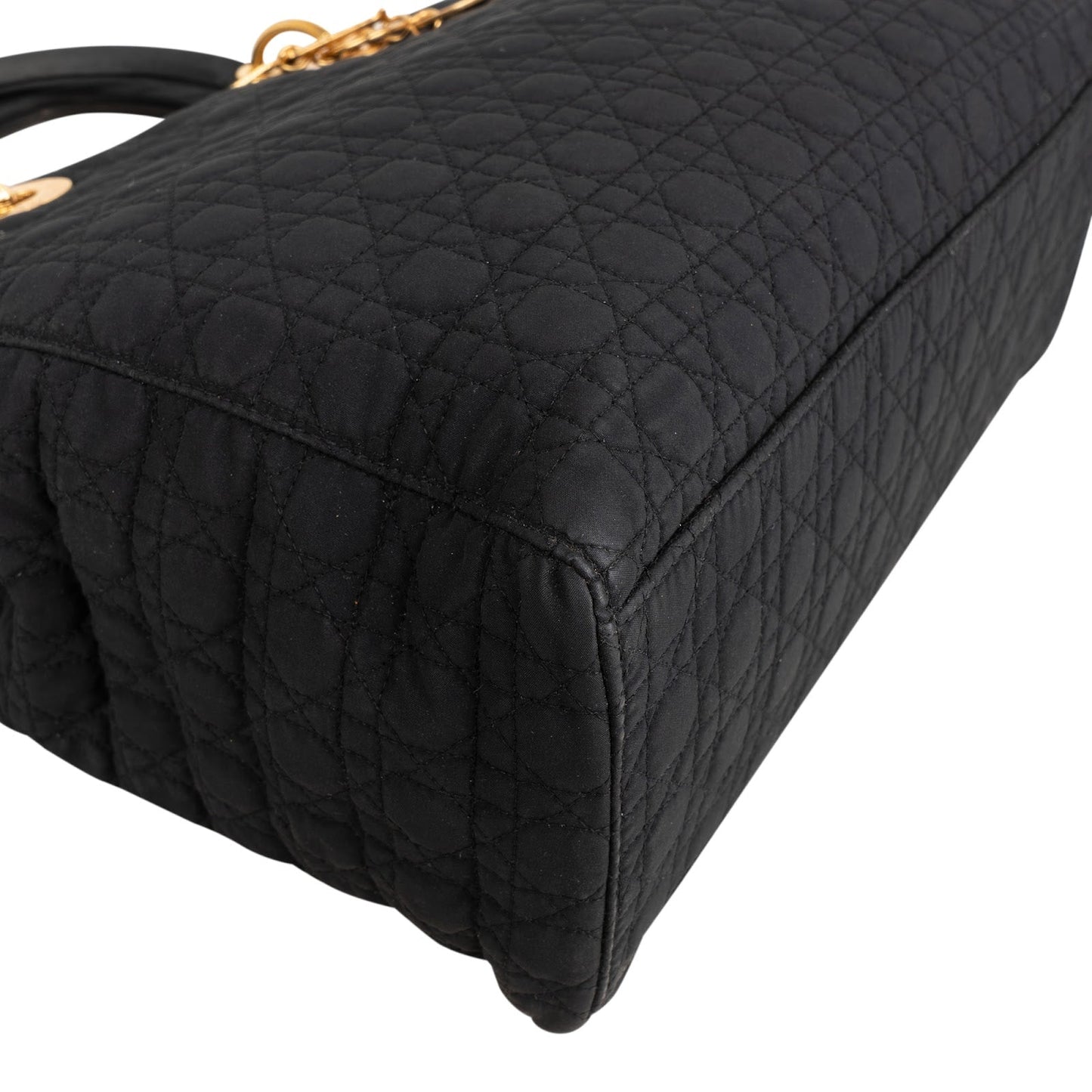 Christian Dior Quilted Nylon Medium Lady Dior Handbag