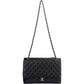 Chanel Quilted Caviar Leather Palladium Maxi Single Flap Crossbody Bag