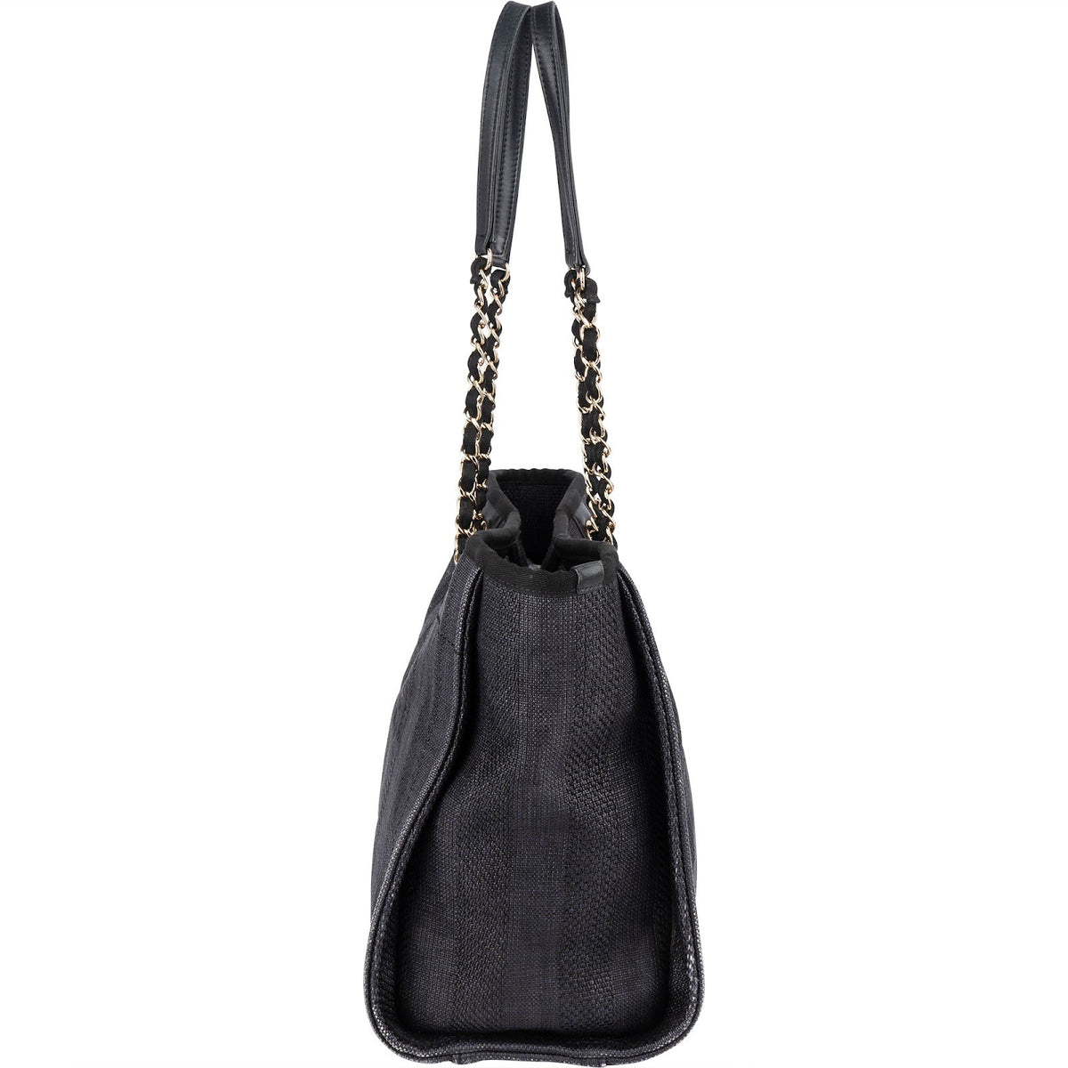 Chanel Bleu Tweed Deauville Tote Shoulder Bag