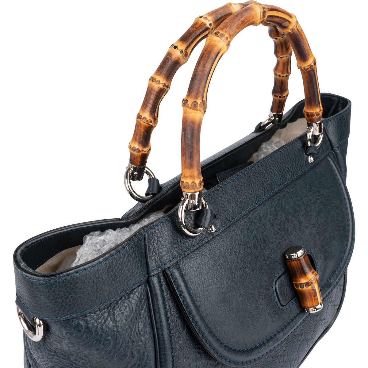 Gucci Bamboo Top Handle Tote aus Guccissima-Leder – Ansicht 3