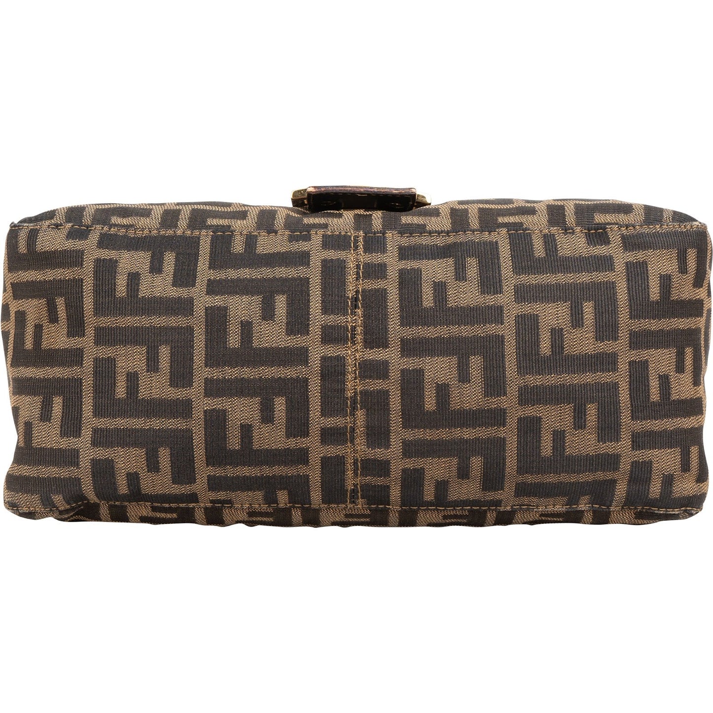 Fendi Monogram FF Zucca Canvas Baguette Mamma Hobo Shoulder Bag