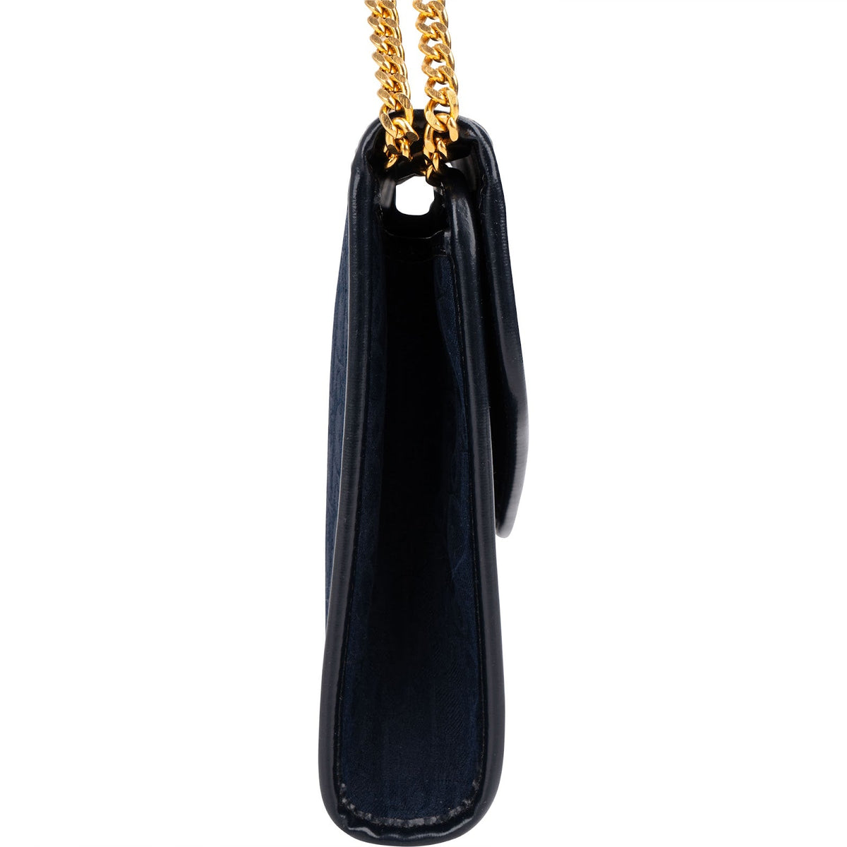 Christian Dior Blue Oblique Monogram Single Enevelope Flap Shoulder Bag