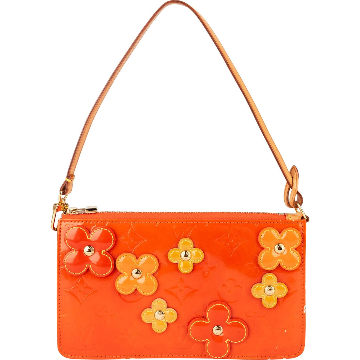 Louis Vuitton Monogram Vernis Leather Fleurs Lexington Pochette Accessoires Handbag