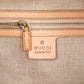 Gucci Leather and Canvas Flora Bamboo Handbag