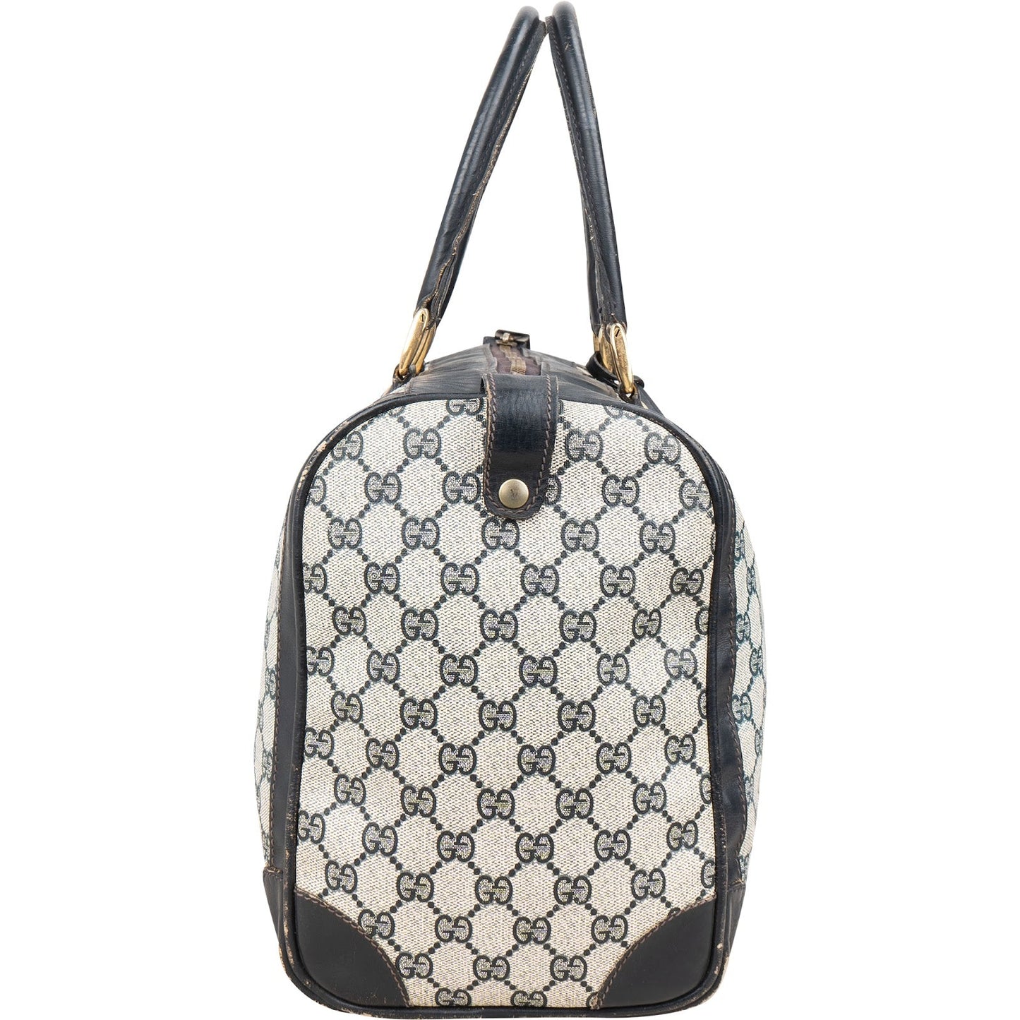 Gucci Monogram GG Supreme Web Boston Travel Bag