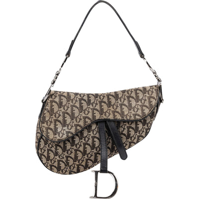 Christian Dior Oblique Jacquard Saddle Shoulder Bag