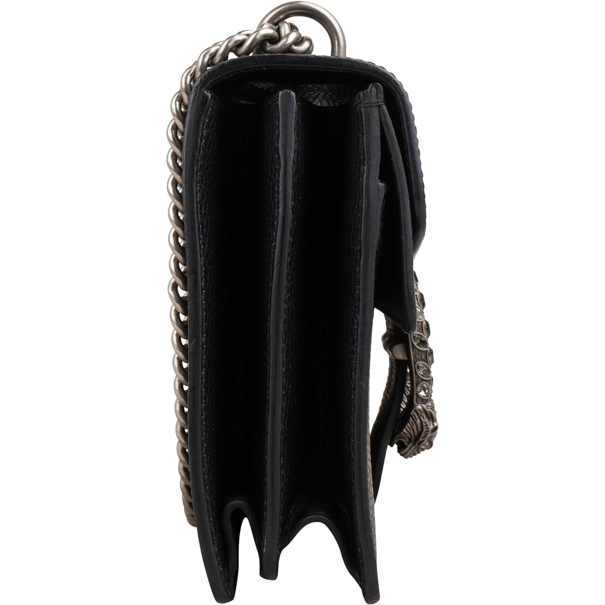 Gucci Grained Leather Crystal Dionysus Shoulder Bag