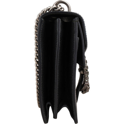 Gucci Grained Leather Crystal Dionysus Shoulder Bag