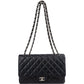 Chanel Quilted Caviar Leather Palladium Jumbo Single Flap Crossbody Bag
