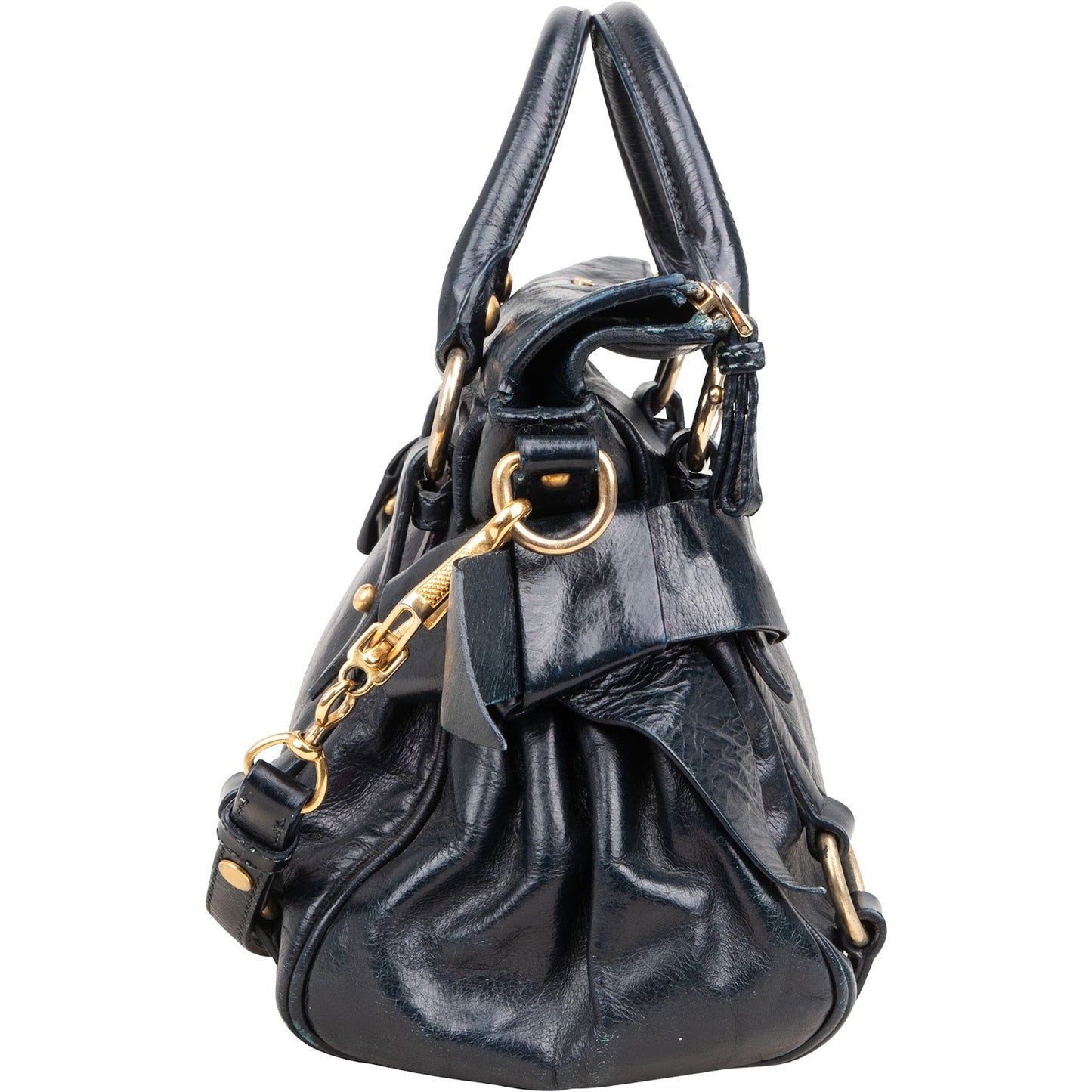 Miu Miu Vitello Lux Bow Handbag